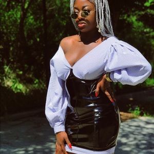 Fashion nova corset / linen dress